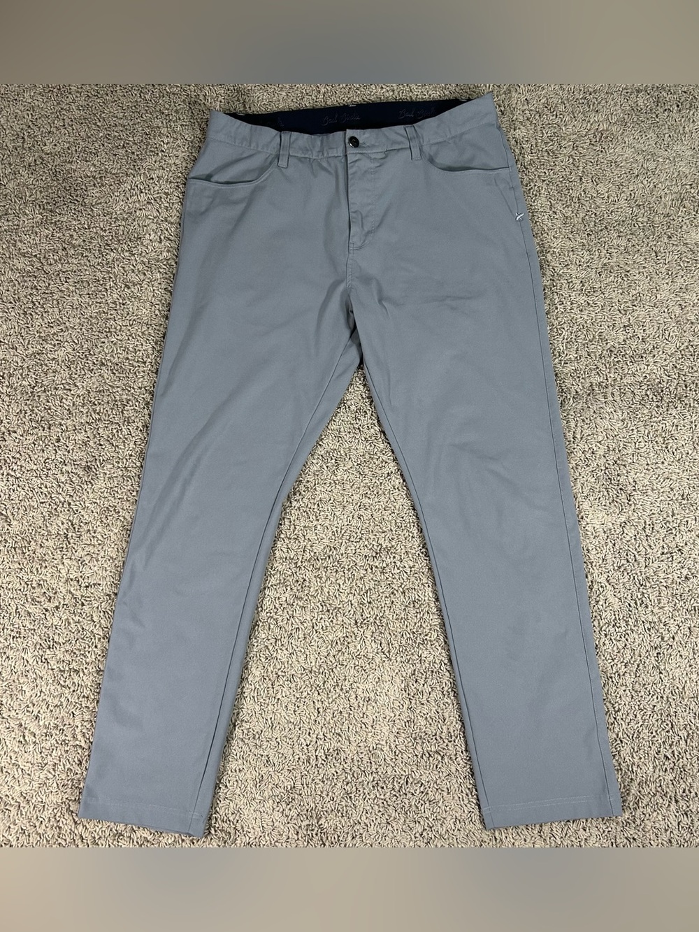 Bad Birdie Mens 36x31 Golf Pants Gray Chino Athletic Performance Casual Stretch
